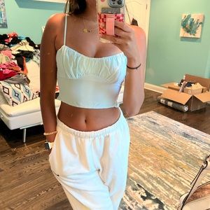 worn once pacsun light blue top